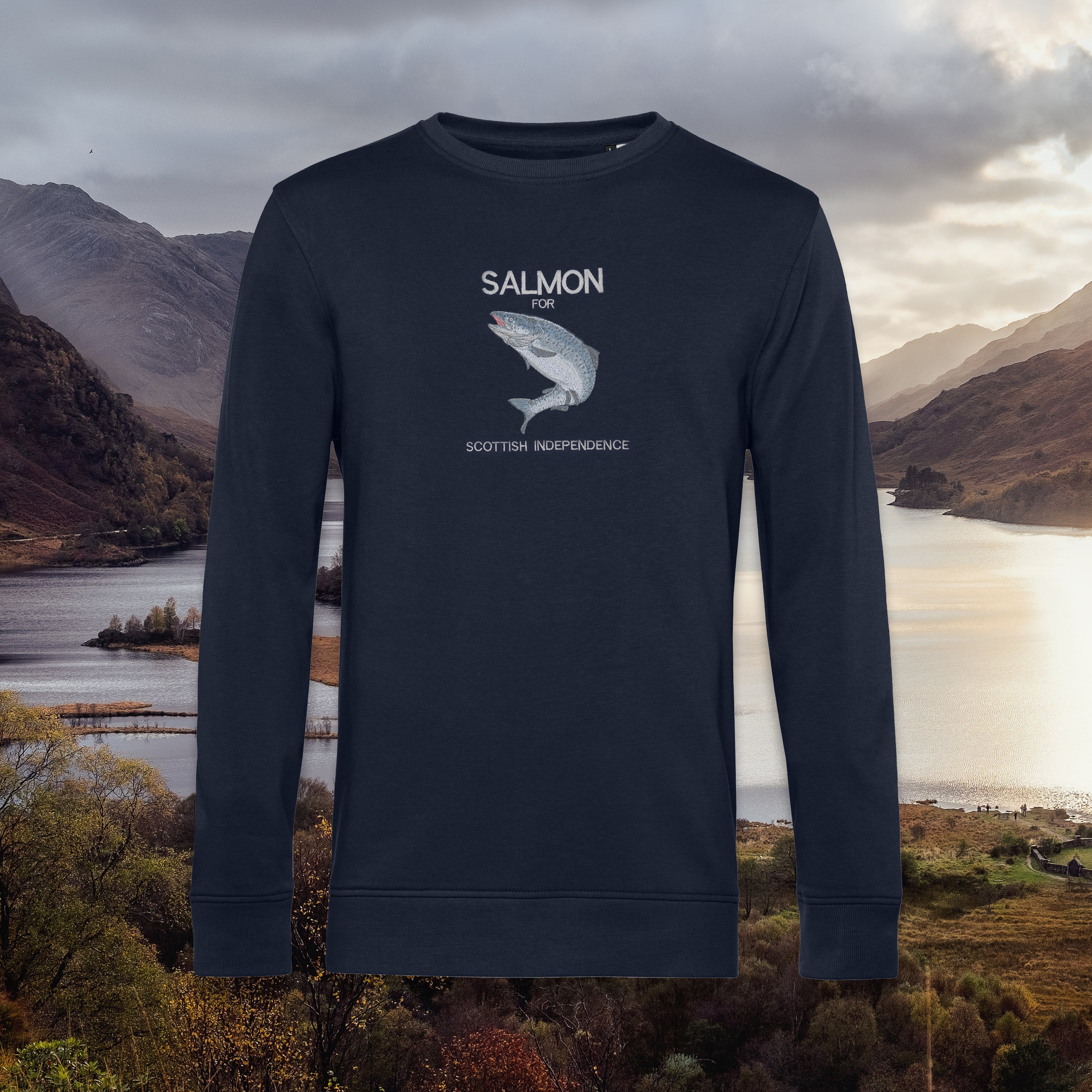 SALMON FOR SCOTTISH INDEPENDENCE ORGANIC JUMPER
