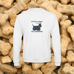 SCOTTISH TERRIERS FOR WELSH INDEPENDENCE ORGANIC JUMPER