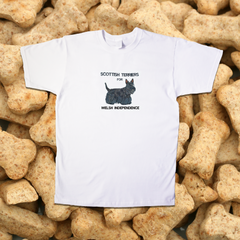 SCOTTISH TERRIERS FOR WELSH INDEPENDENCE T-SHIRT