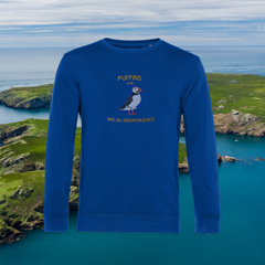 PUFFINS FOR WELSH INDEPENDENCE ORGANIC JUMPER