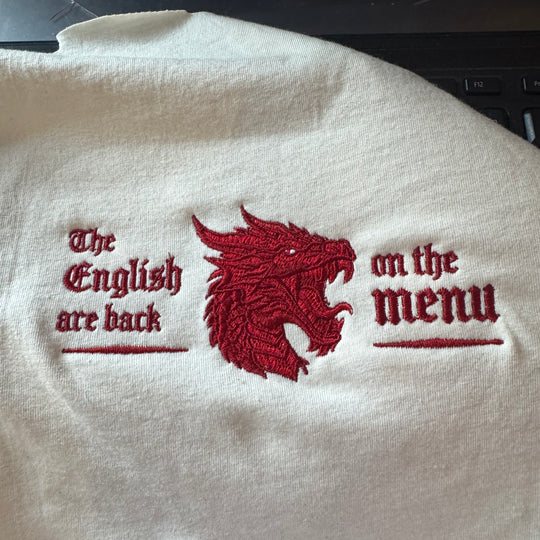 THE ENGLISH ARE BACK ON THE MENU CROP TEE