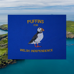 PUFFINS FOR WELSH INDEPENDENCE ORGANIC JUMPER