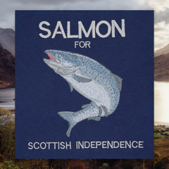 SALMON FOR SCOTTISH INDEPENDENCE ORGANIC JUMPER