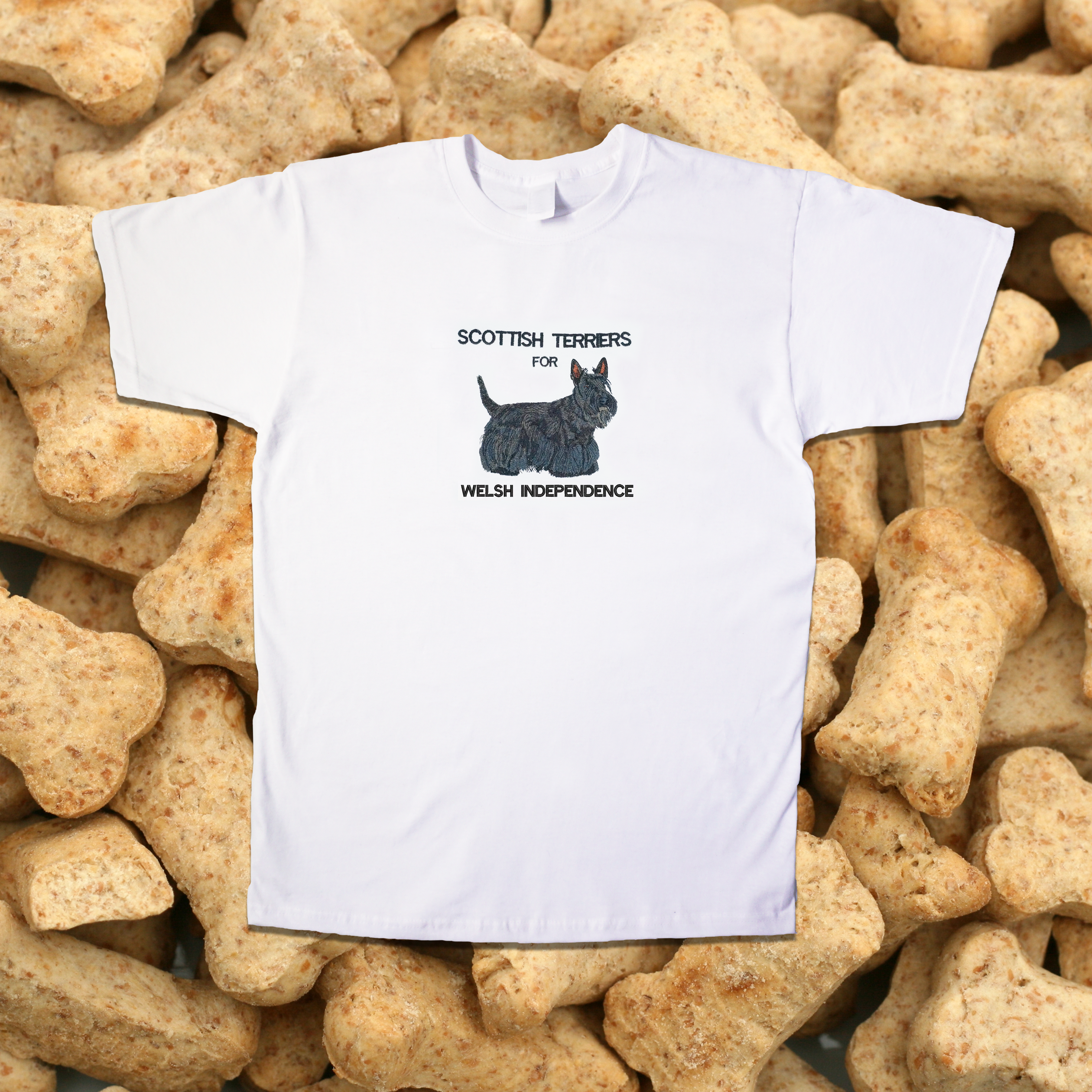 SCOTTISH TERRIERS FOR WELSH INDEPENDENCE T-SHIRT